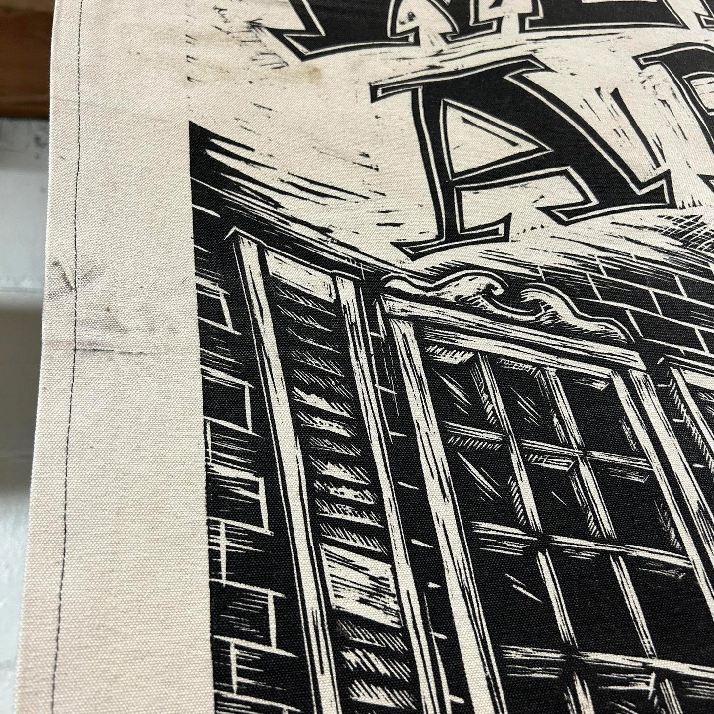 Barn Stormers David Ellis “We Built a Big-Ass Cardboard Goat” Giant Block Print