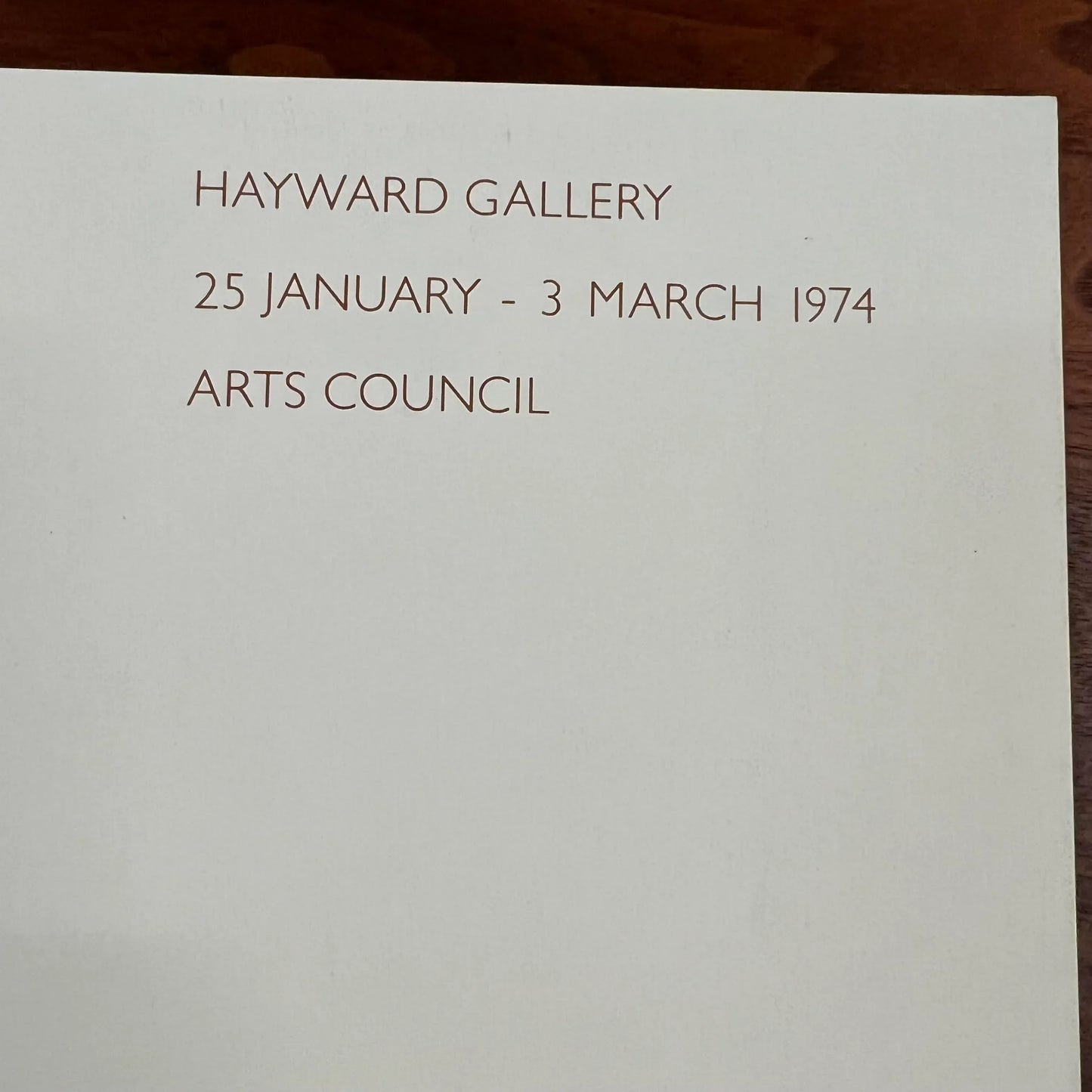 Lucian Freud 1974 Hayward Gallery Exhibition Poster