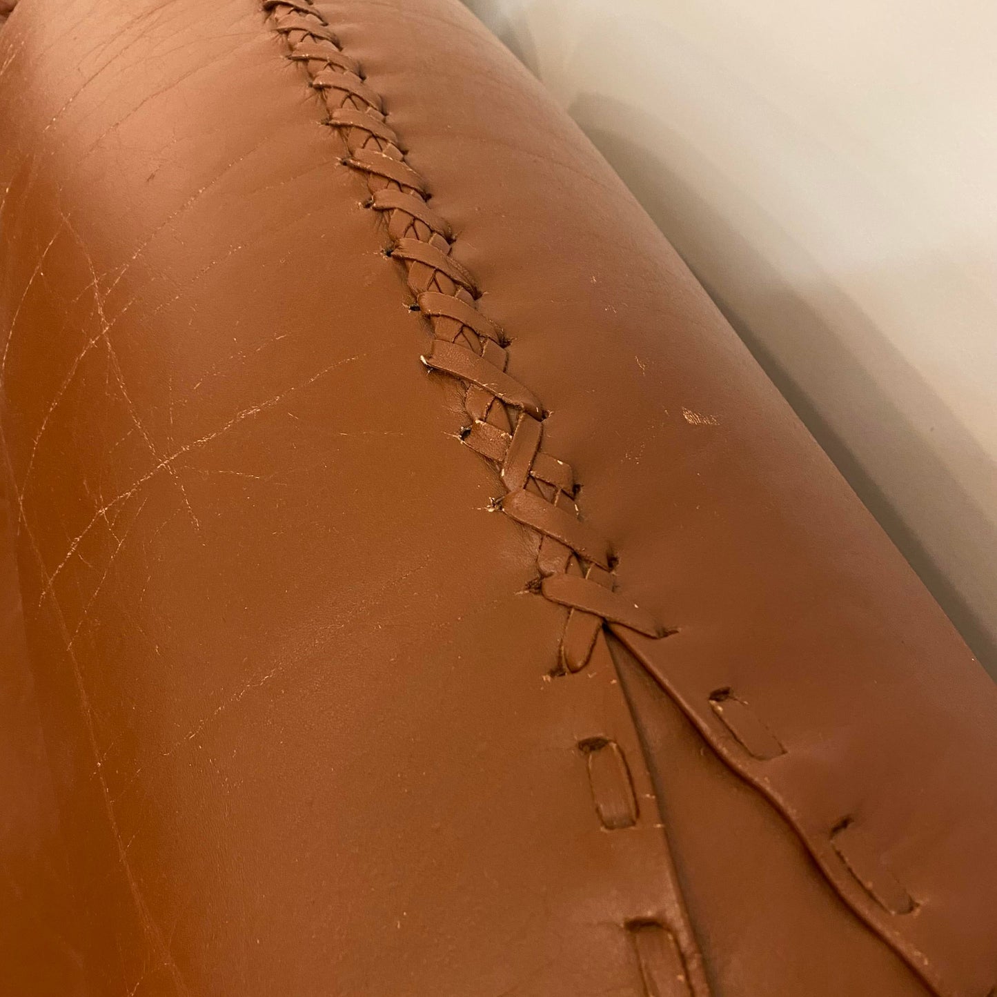 Mid Century Modern De Sede Vintage Reclining Leather Sofa