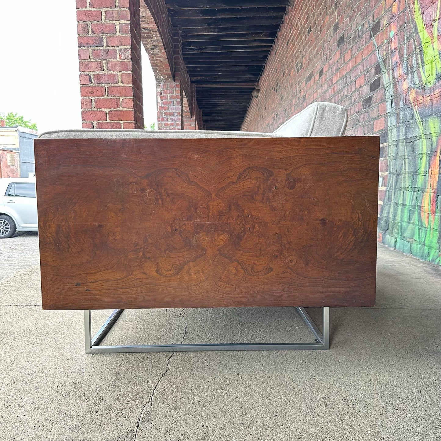 Milo Baughman for Thayer Coggin Burlwood Case Sofa Mid-Century Modern