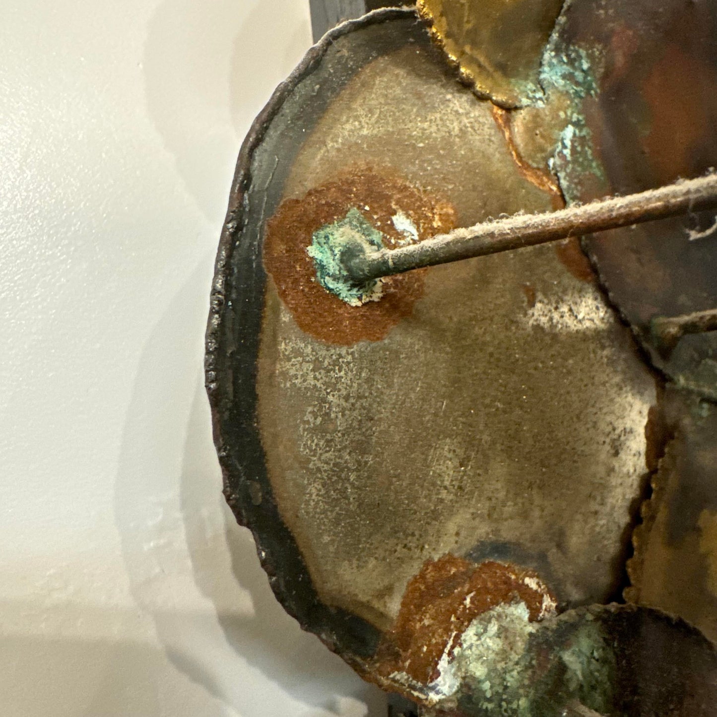 Curtis Jere Brutalist Mixed Metals Raindrops Mirror