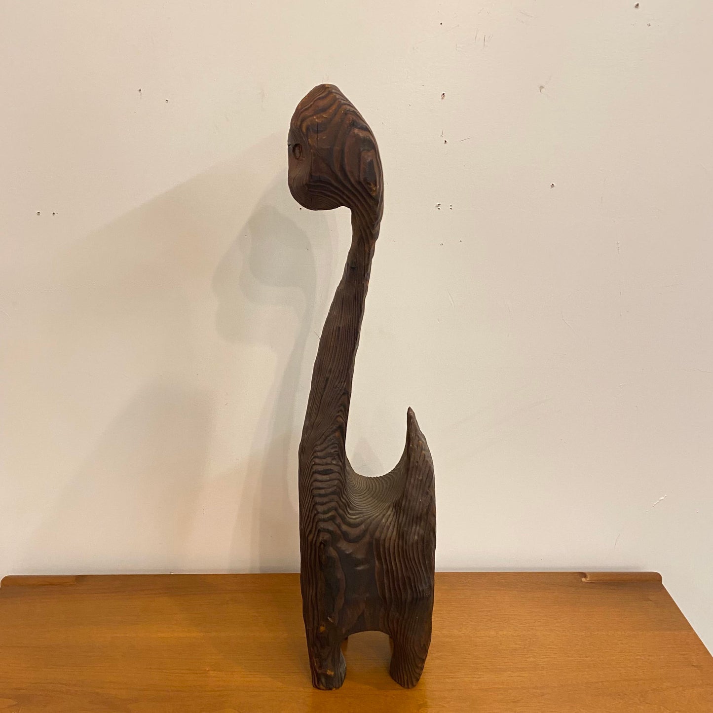 1960s Mid-Century Modern Witco Wood Carved Cat