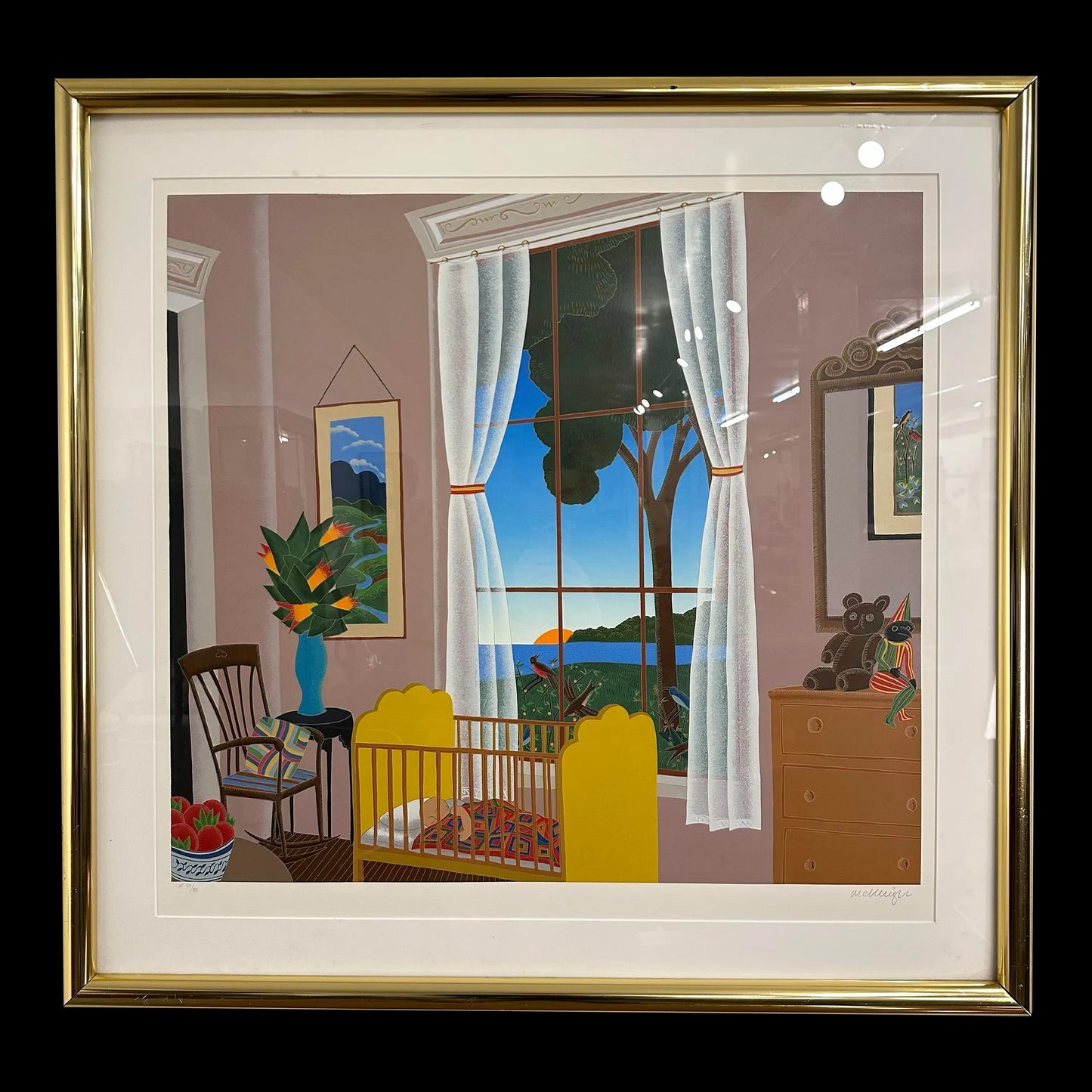 Thomas McKnight Yellow Cradle Serigraph Artist Proof