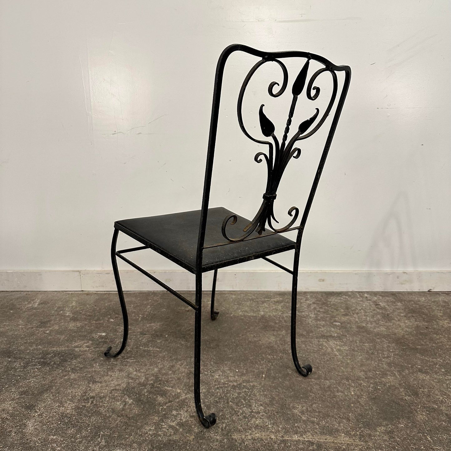 Set of 4 Salterini Iron Patio Dining Chair Art Deco, Attributed