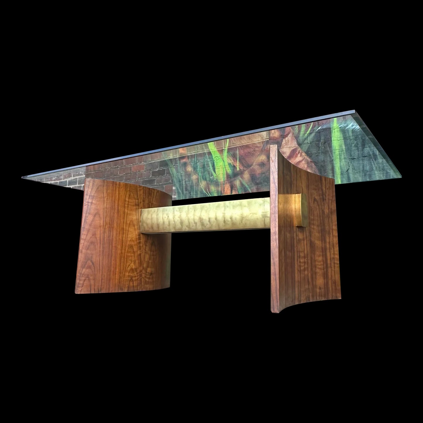 Amazing Kagan Style Glass Top Dining Table
