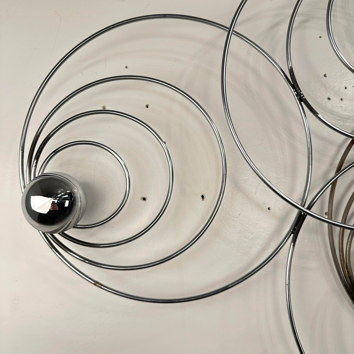 Mid Century Modern Curtis Jere Chrome Wall Sculpture