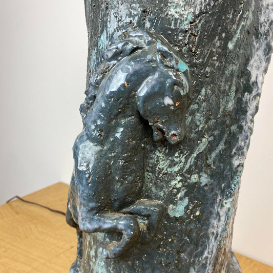 1960s Ceramic Horse Table Lamp