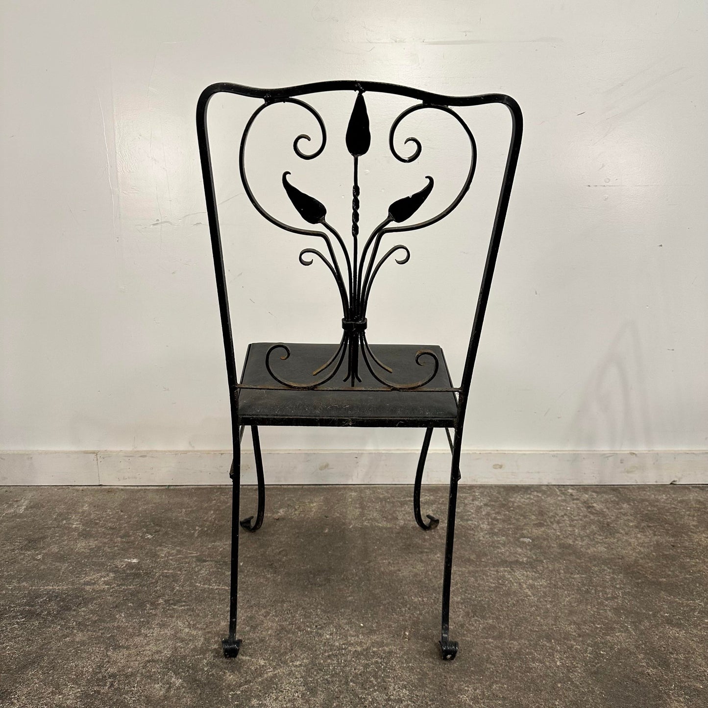 Set of 4 Salterini Iron Patio Dining Chair Art Deco, Attributed