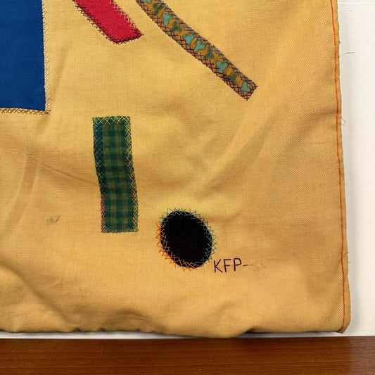 1960s Studio Made Kristina Friberg Fiber Art Tapestry “Mirror Memory”