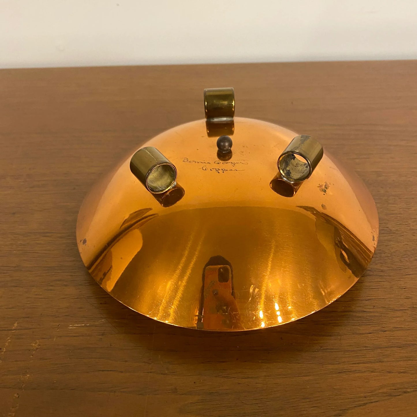 Bernie Cooper Copper Candle Holders Signed Mid Century
