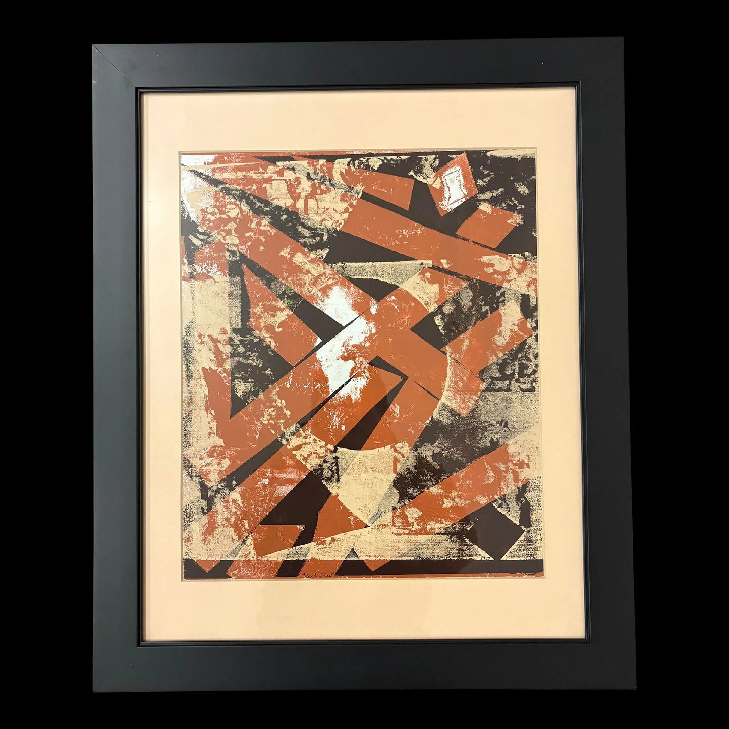 “Earth Tones” Sharon Bohm Levy Abstract Geometric Art 1977