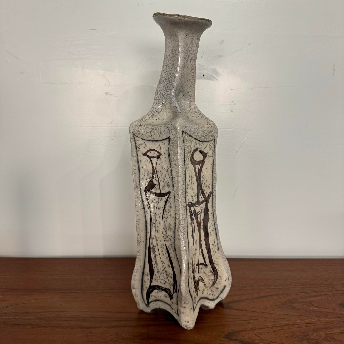 Tall Organic Shaped Ceramic Vase “Why Won’t She Go Away?”