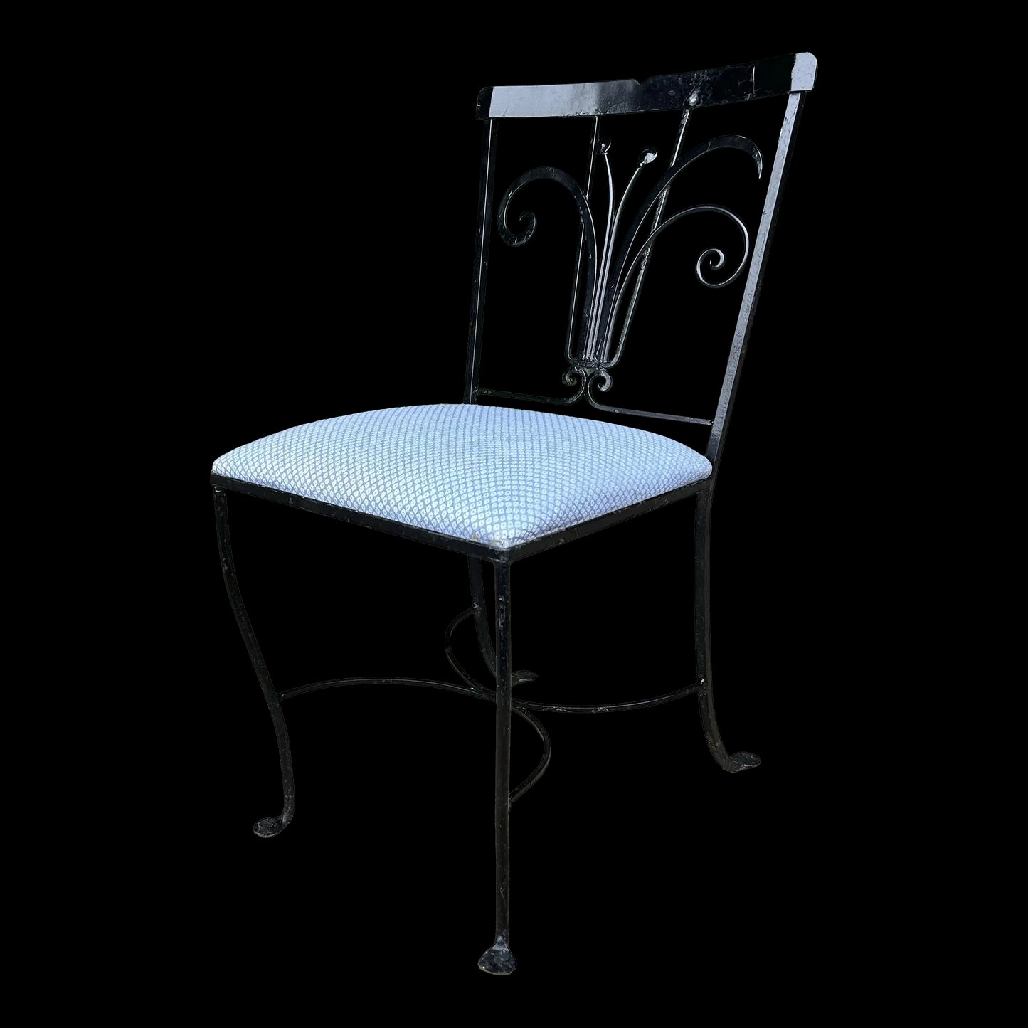 Mid 20th Century Salterini Abstract Floral Outdoor Dining Chair, Attributed