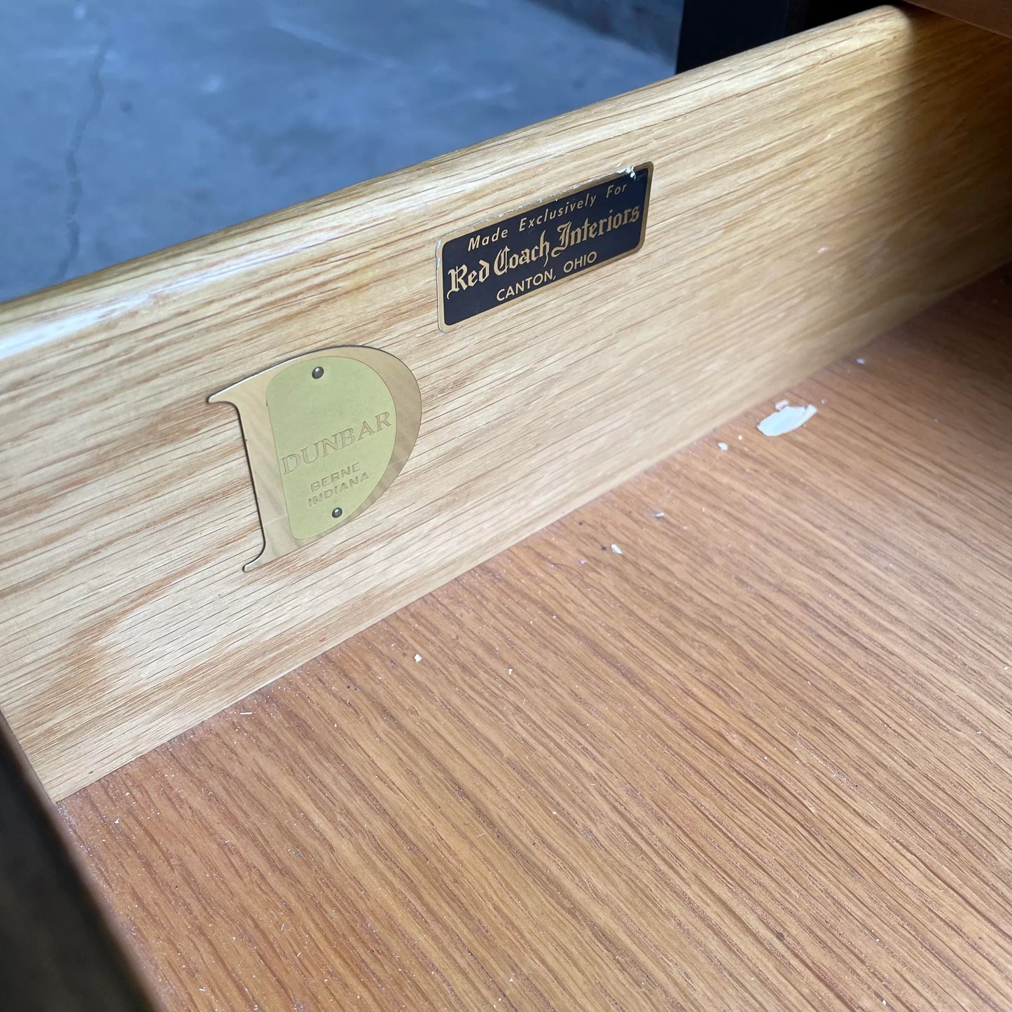 Dunbar End Table on Casters Side Table Rosewood Pull Brass Walnut