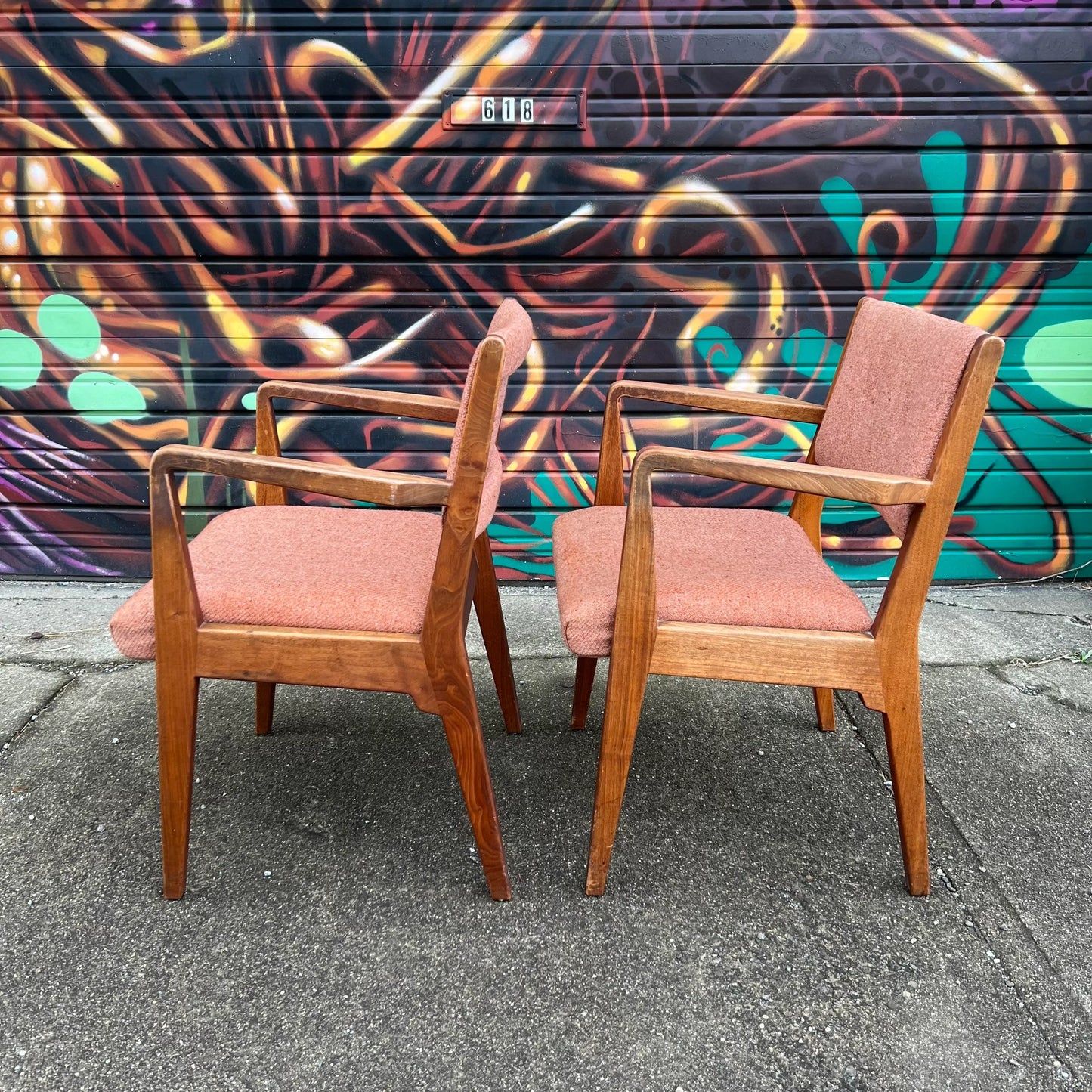 Pair of Jens Risom Arm Chairs