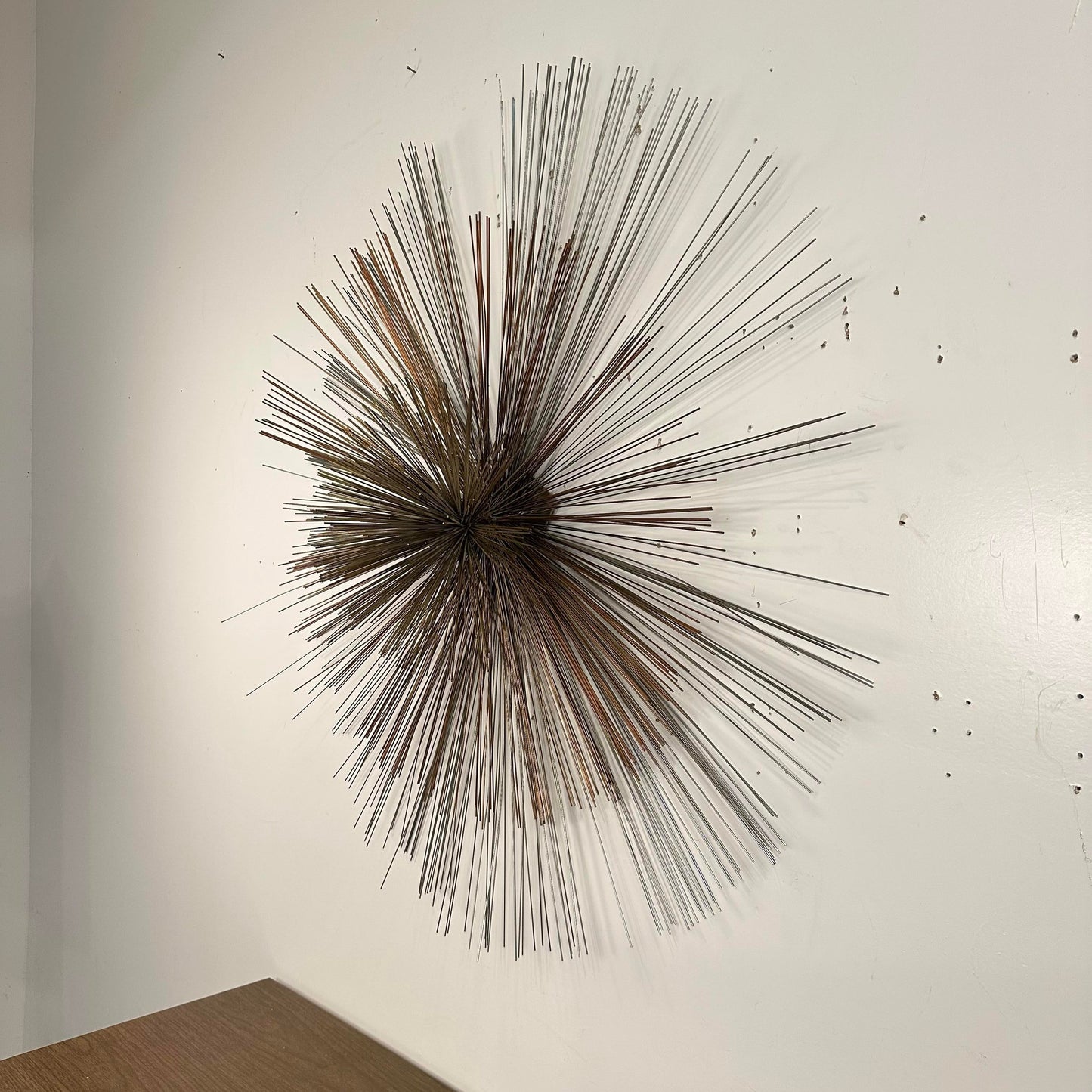 Mid Century Modern Curtis Jere Metal Starburst Wall Sculpture