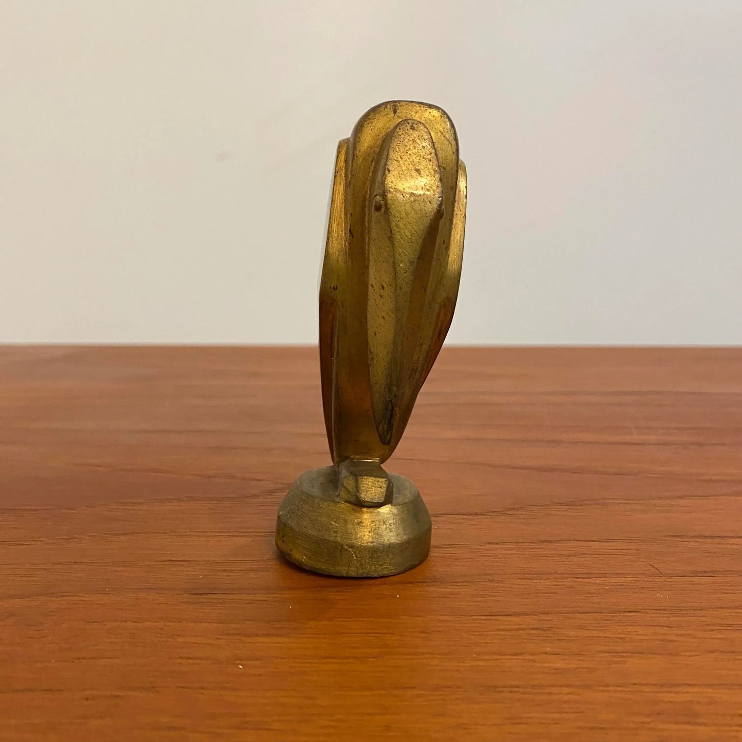 Brass Cubist Pelican Sculpture Topper by g.h Laurent France