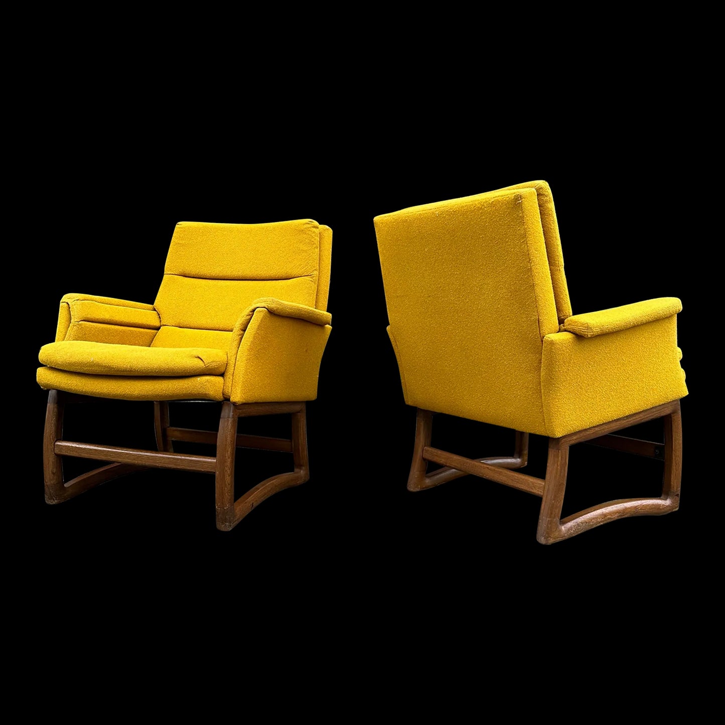 Pair of Pearsall-Style Arm Club Chairs