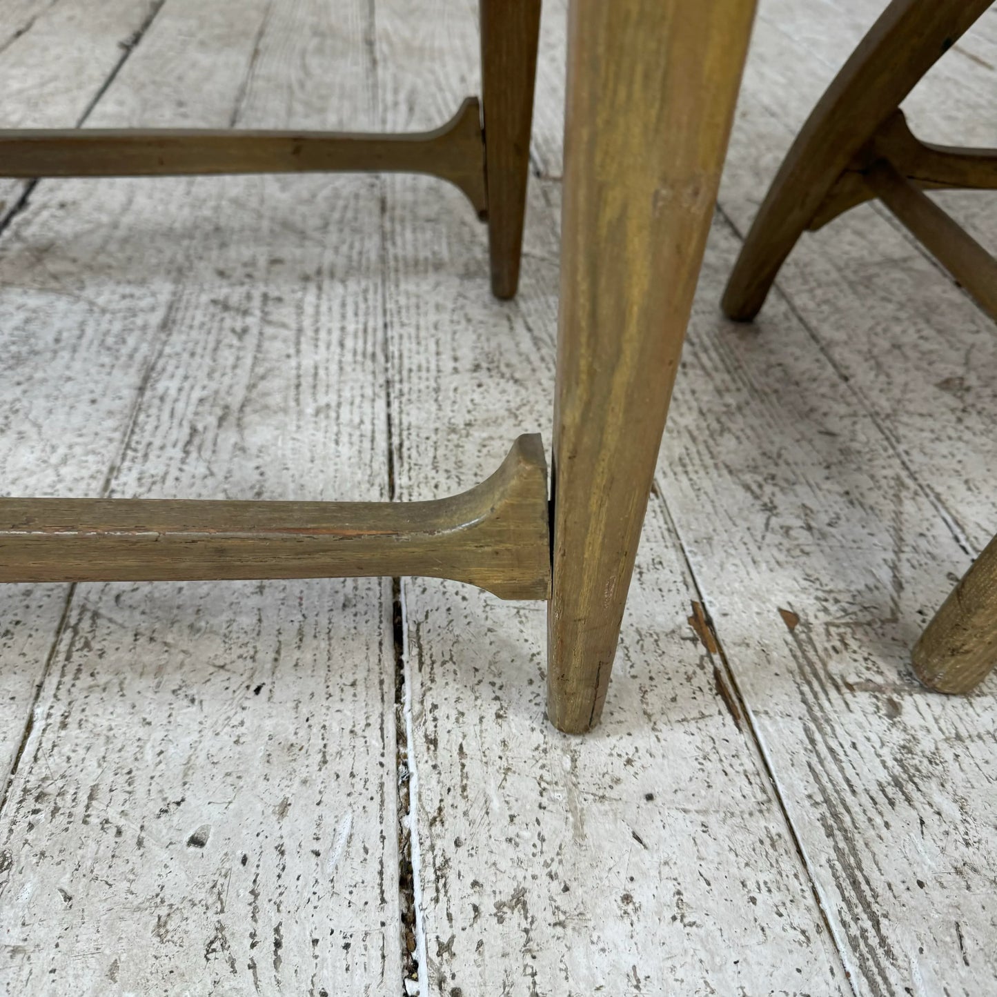 Pair of Harold Schwartz for Romweber Mid Century Oak Dining Side Chairs
