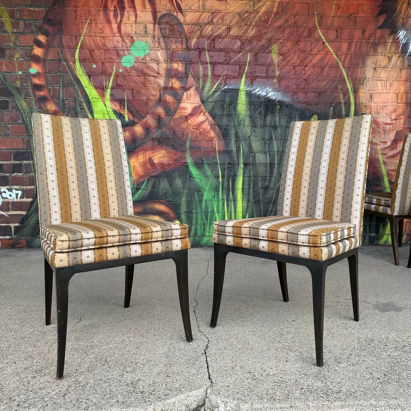 Set of 6 Harvey Probber Dining Chairs Saber Legs