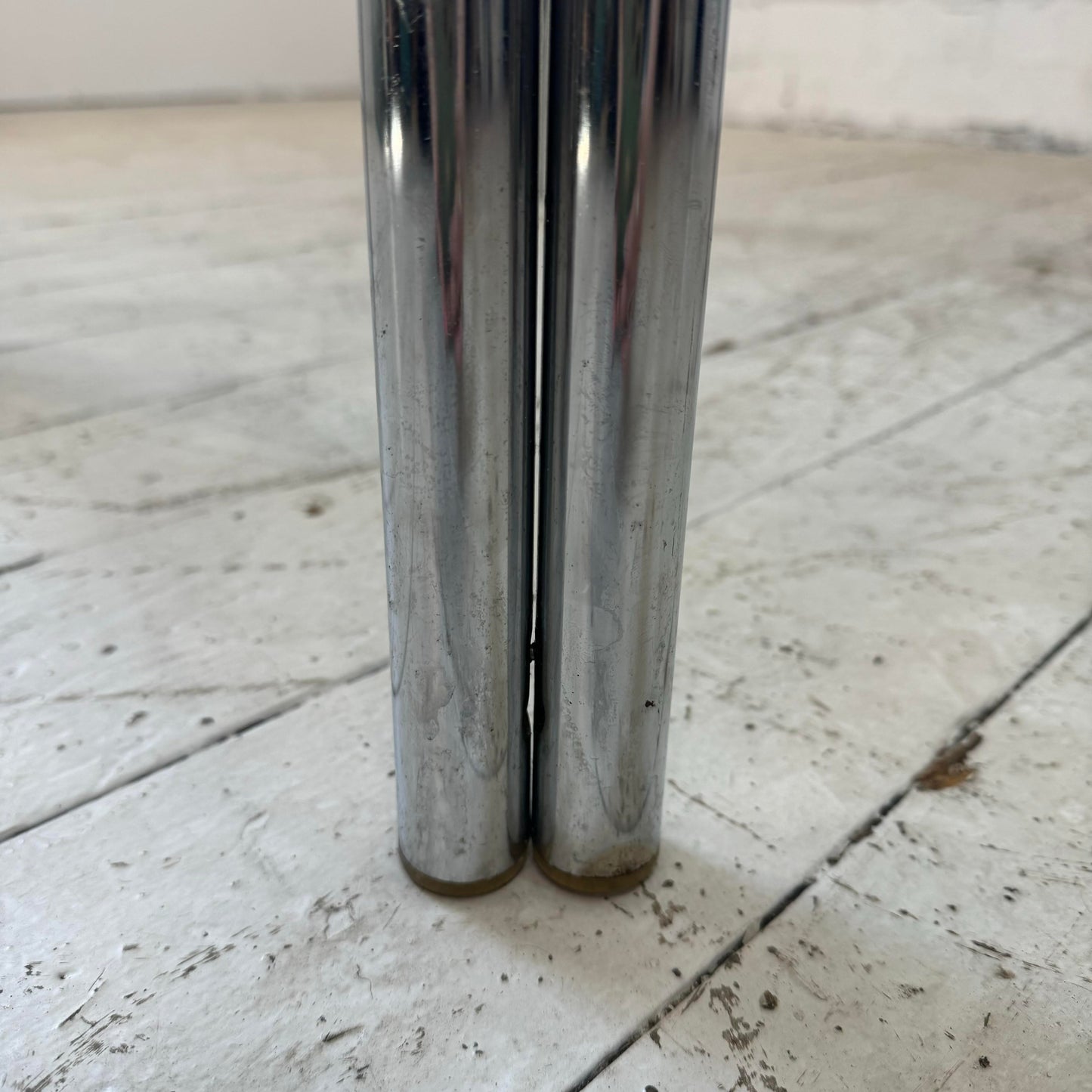 Chrome and Glass Octagonal Dining Table