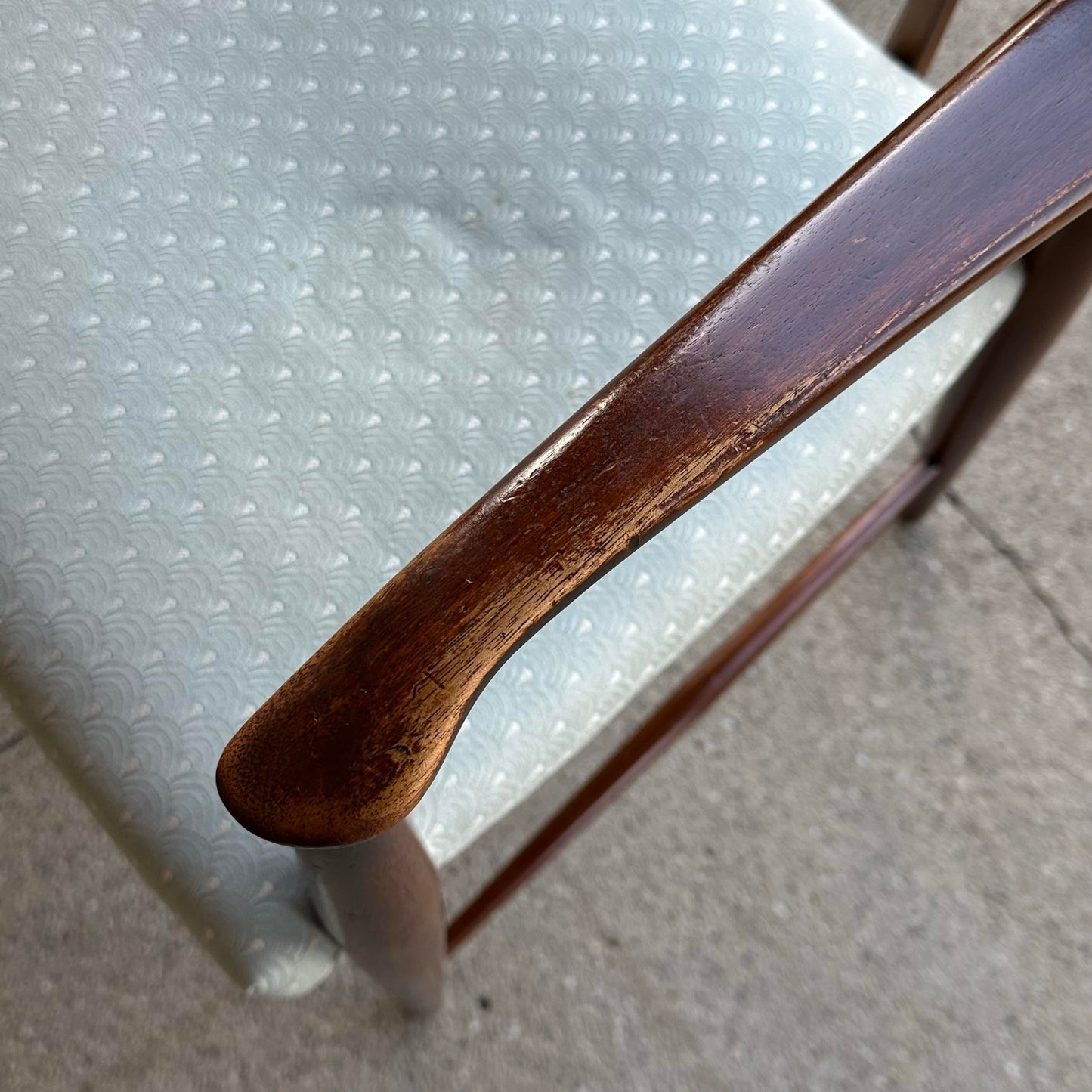Pair of American Walnut Armchairs by Heritage Henredon
