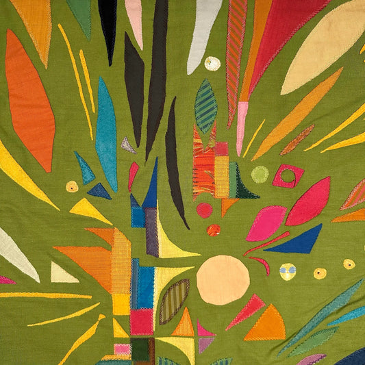 1960s Studio Made Kristina Friberg Fiber Art Tapestry “Joy”
