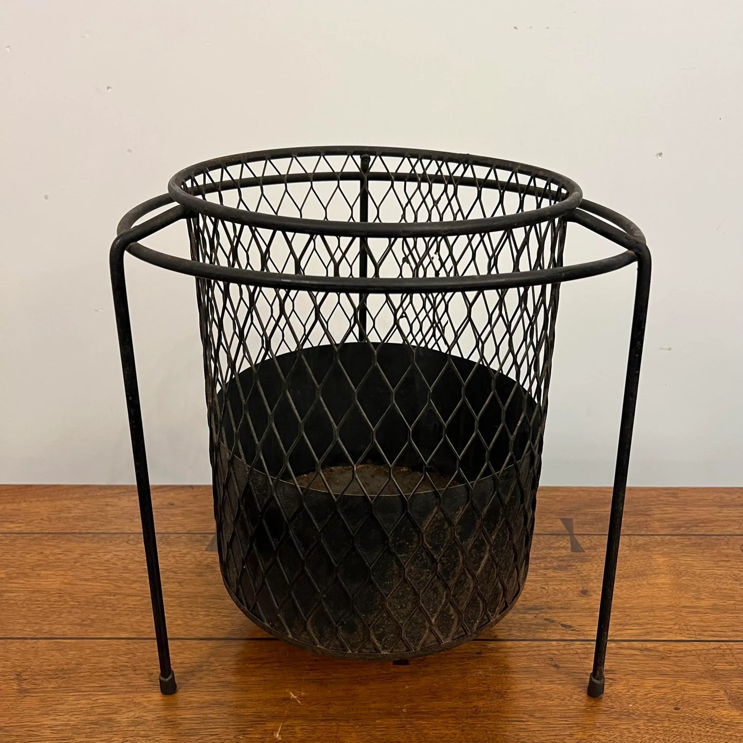 Maurice Duchin Mid Century Modern Iron Wastebasket