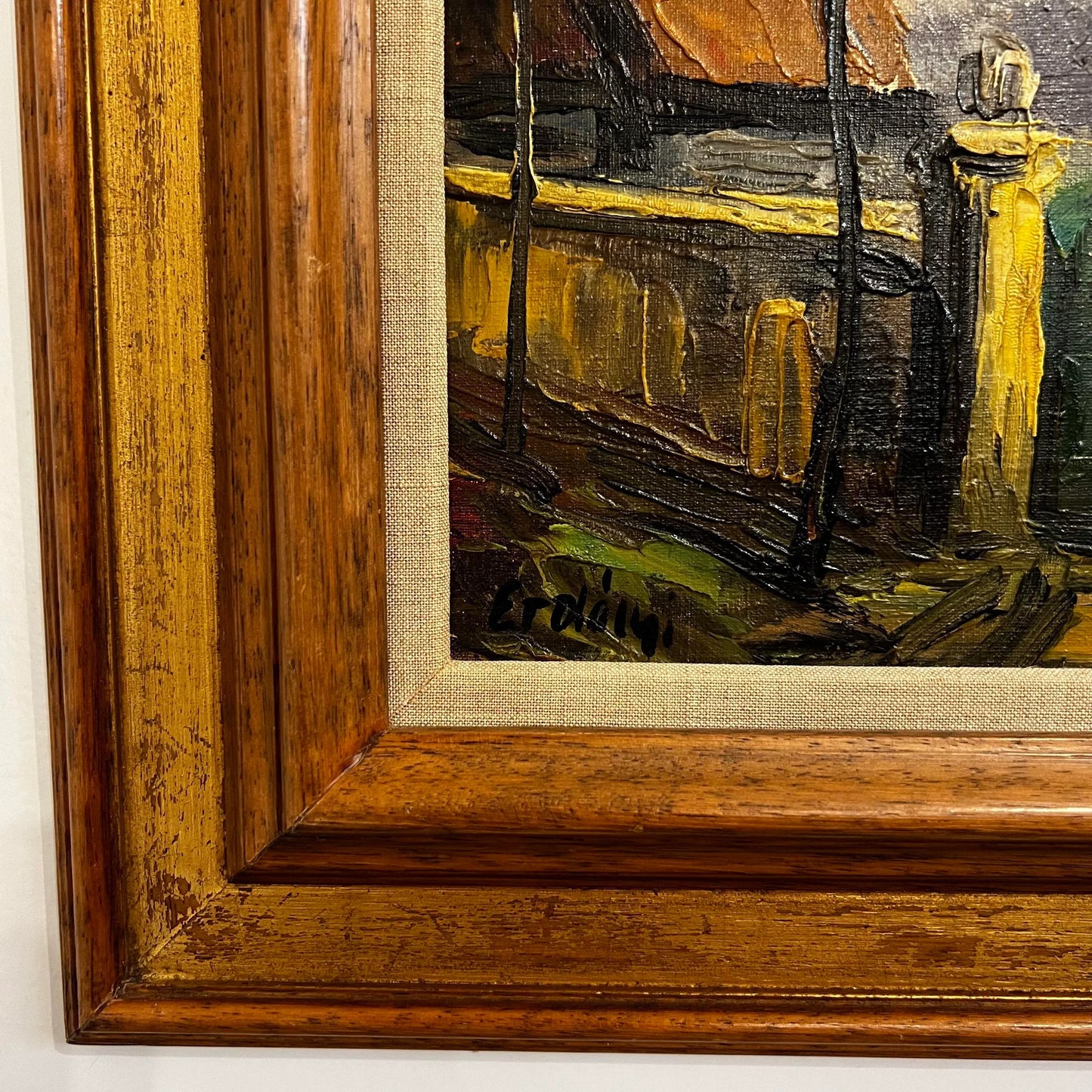 Béla Erdélyi Landscape Cityscape Painting Framed