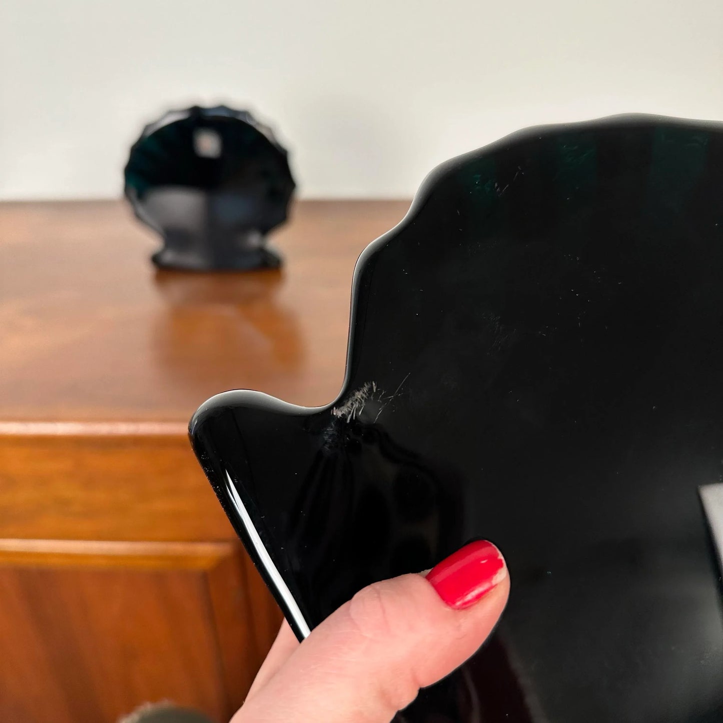 Pair of Blenko Glass Green Teal Clam Shell Bookends