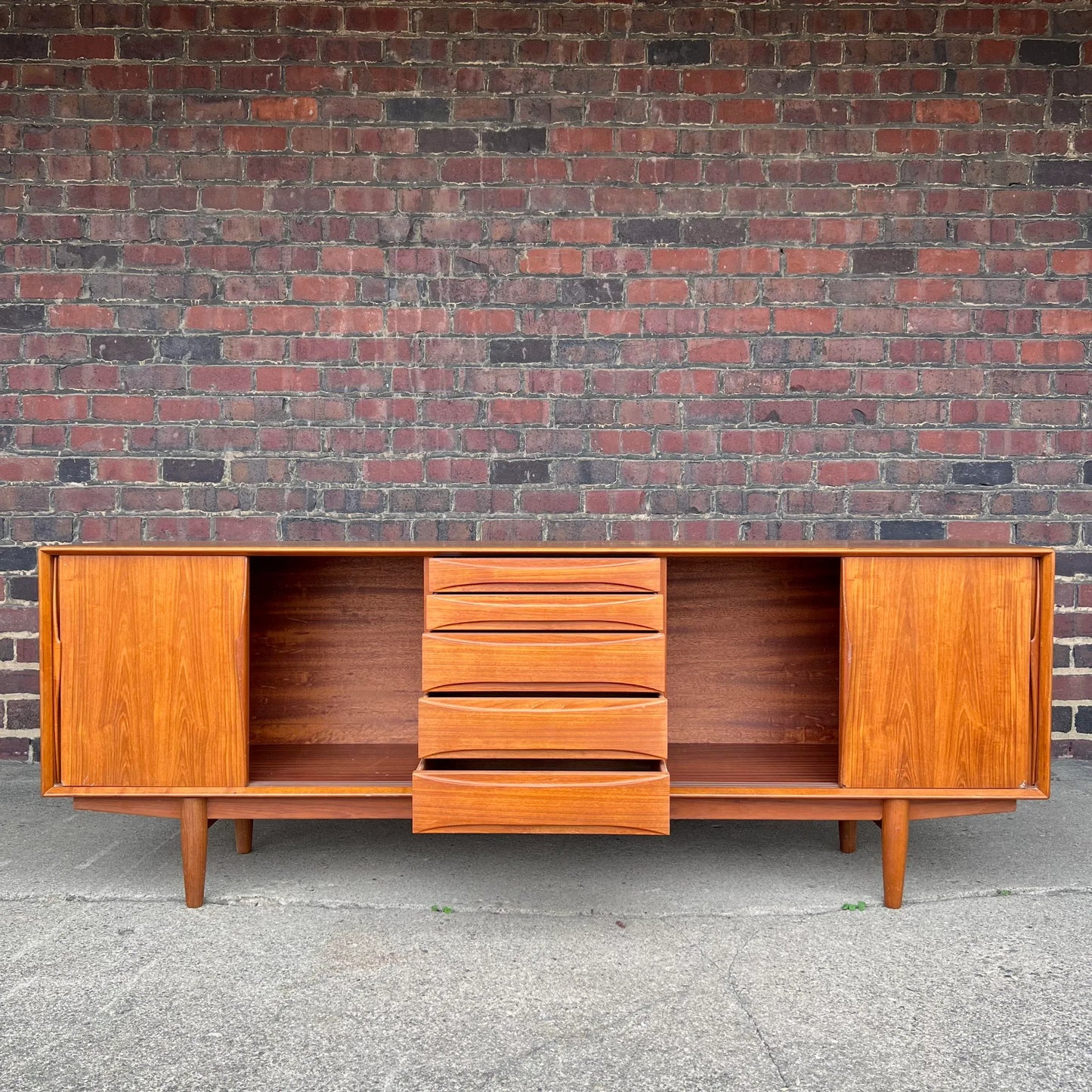Danish Mid Century Modern Teak Credenza