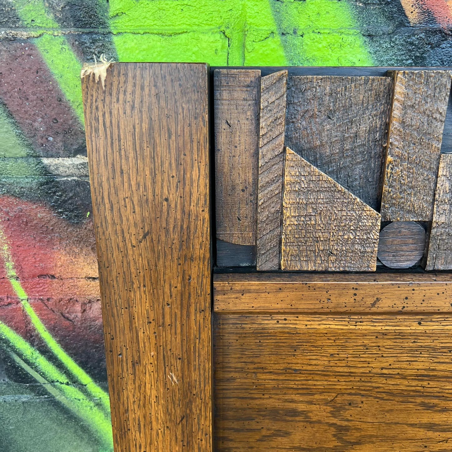 Mid Century Brutalist Lane Pueblo Twin Size Headboard