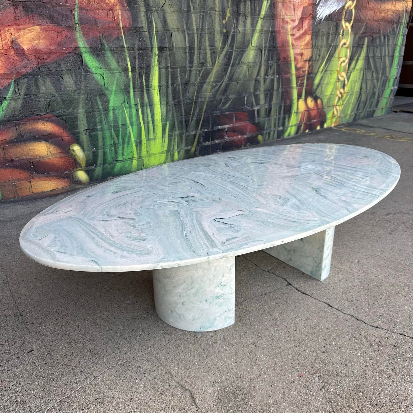 Post-Modern Cultured Marble Coffee Table