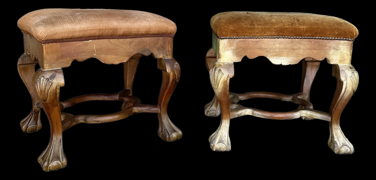 Pair of Saffried Spanish Ottomans