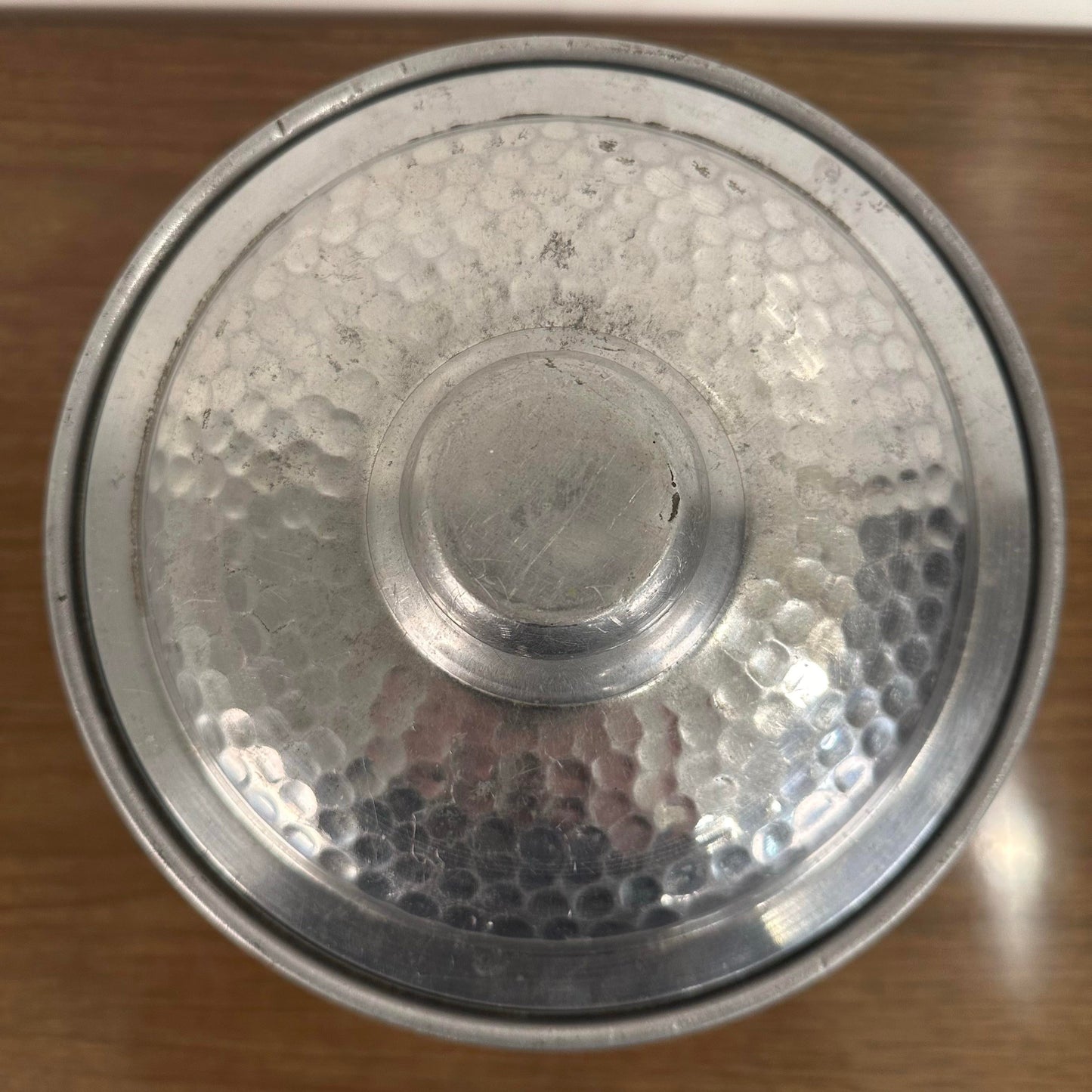 Mid-Century Modern Italian Hammered Aluminum Ice Bucket