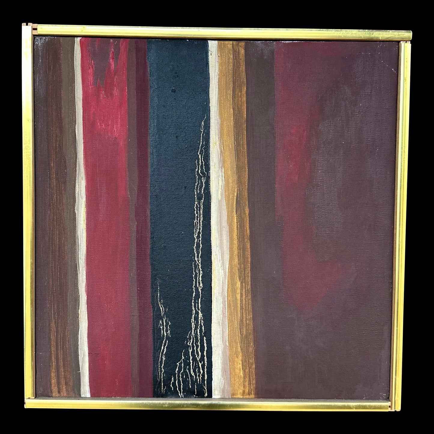 Thomas Blood 1971 Signed Painting Titled Earth and Fire Elegy