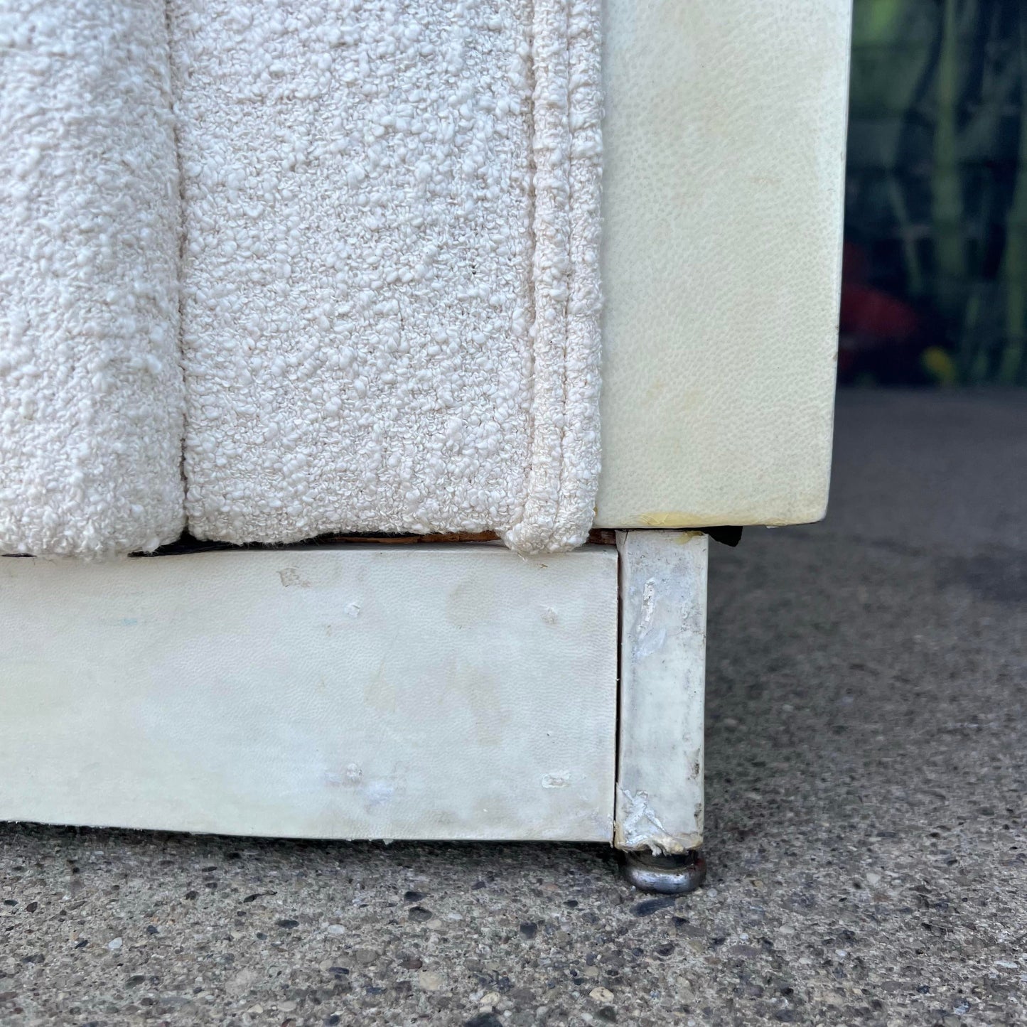 Karl Springer Goat Skin Wrapped Loveseat