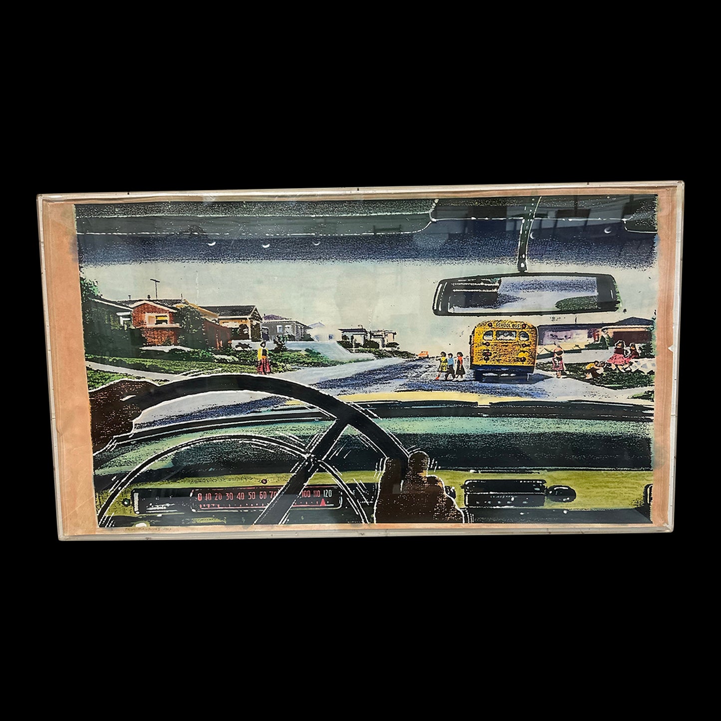 Paul Mavrides 1983 Lithograph Professionally Framed in Museum Quality Lucite Box