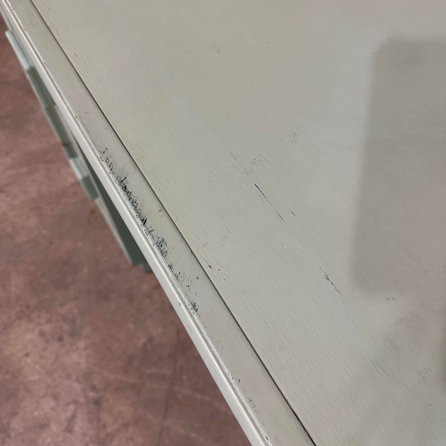 Kittinger Mandarin Vanity With Mohair Stool