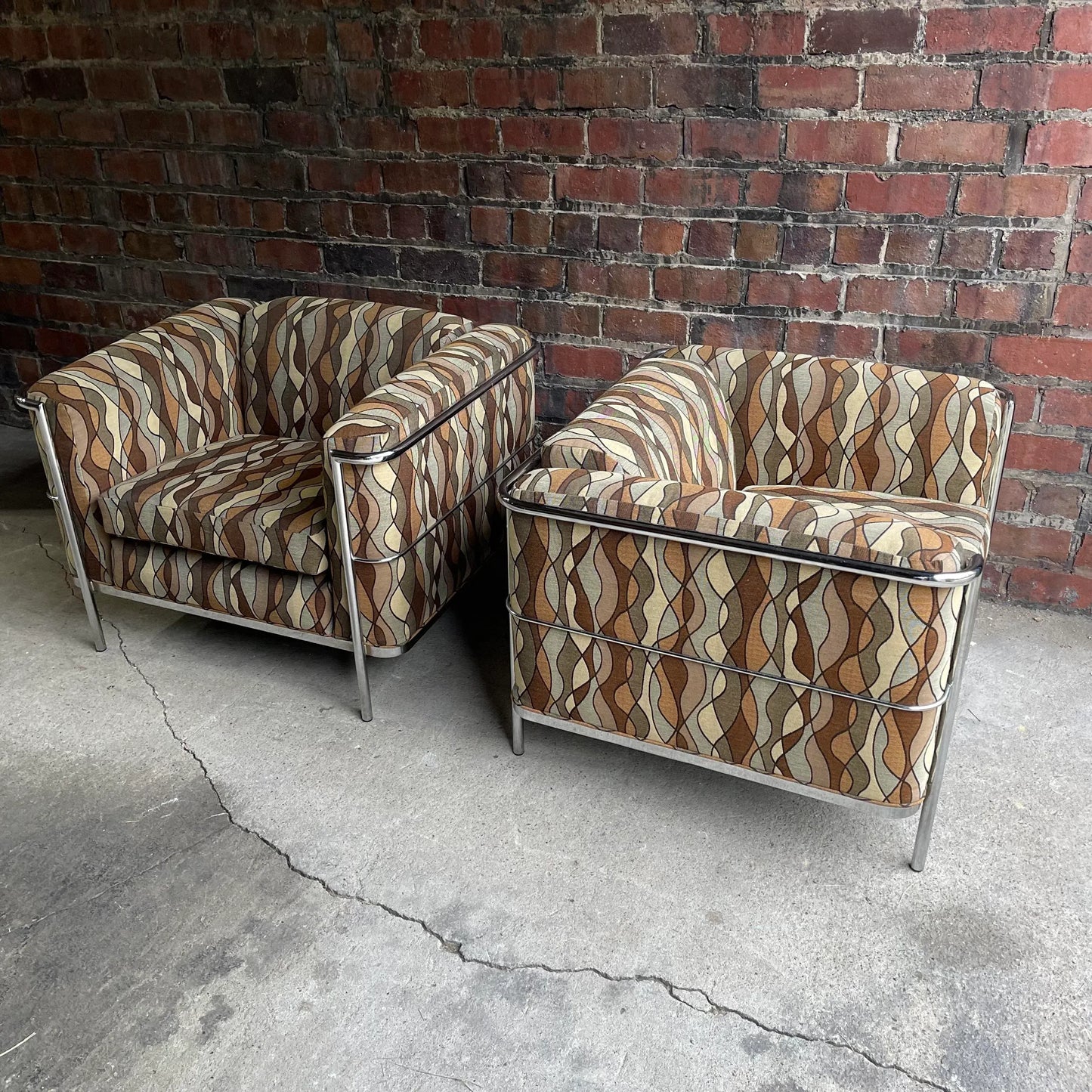 Le Corbusier for Jack Carwright Pair of Lc2 Club Chairs