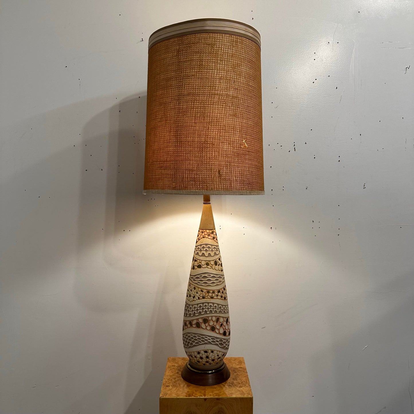 Mid Century Modern Ceramic Atomic Table Lamp