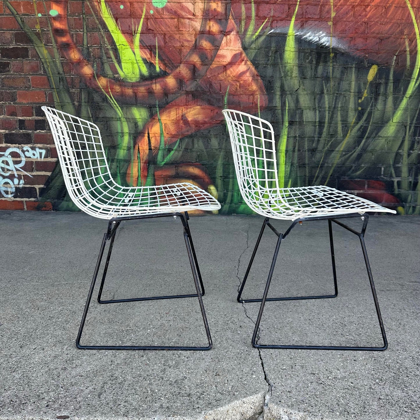 Set of 6 Harry Bertoia Wire Side Chairs for Knoll