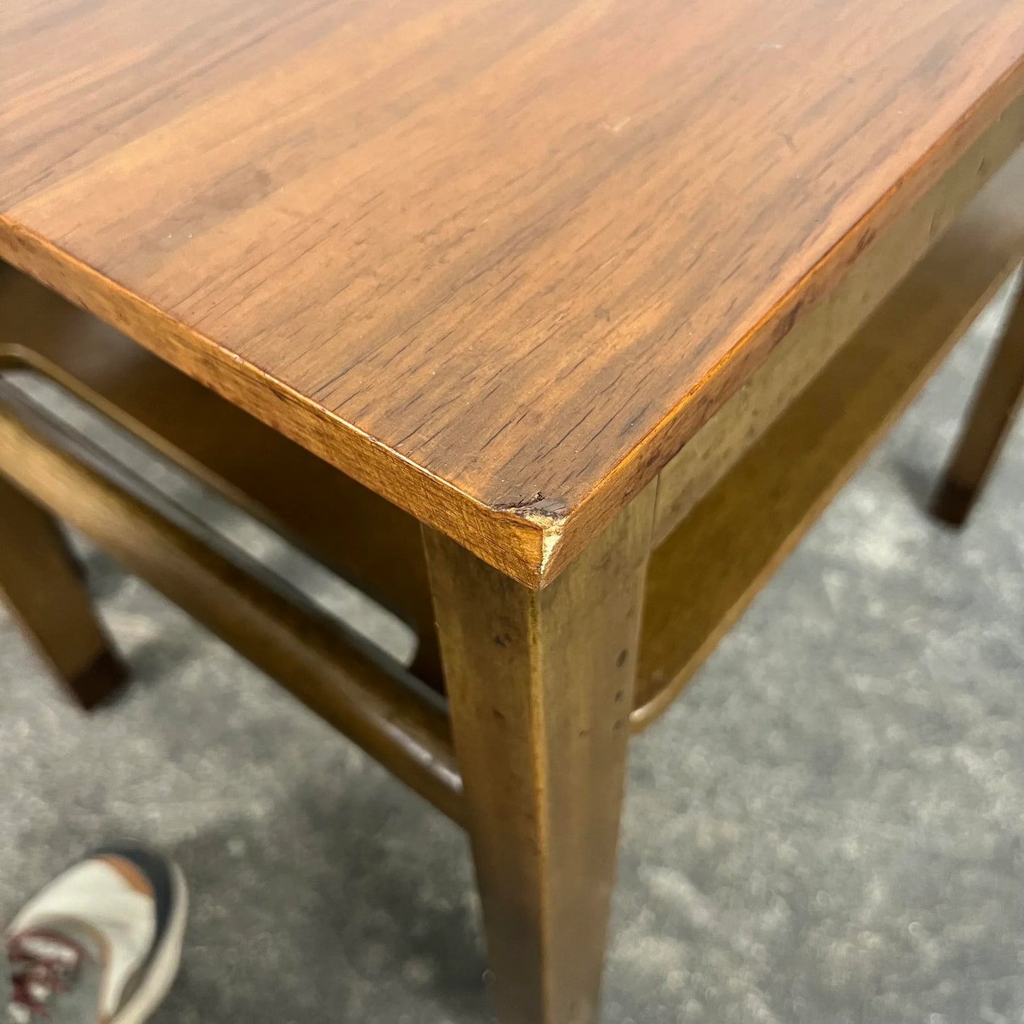 Pair of Two Tiered Leather Wrapped Dunbar Side Tables