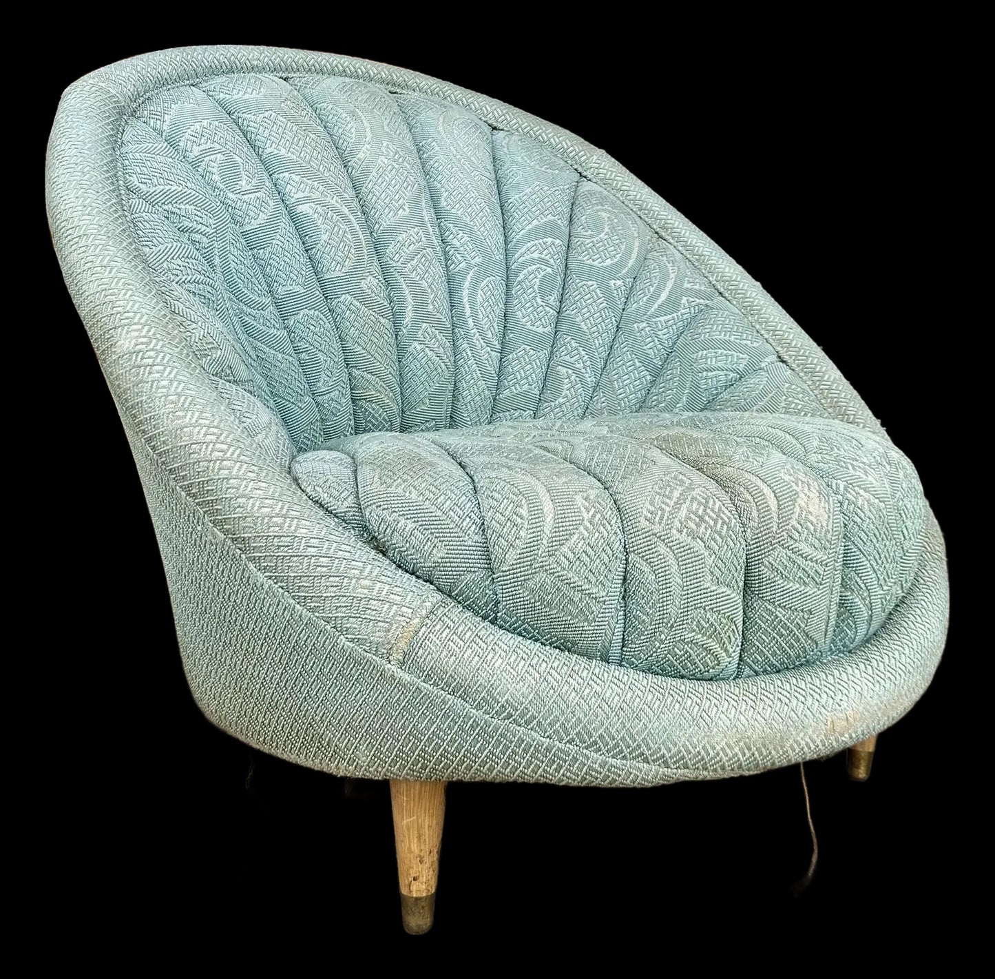 Mid-Century Clam Shell Slipper Chair