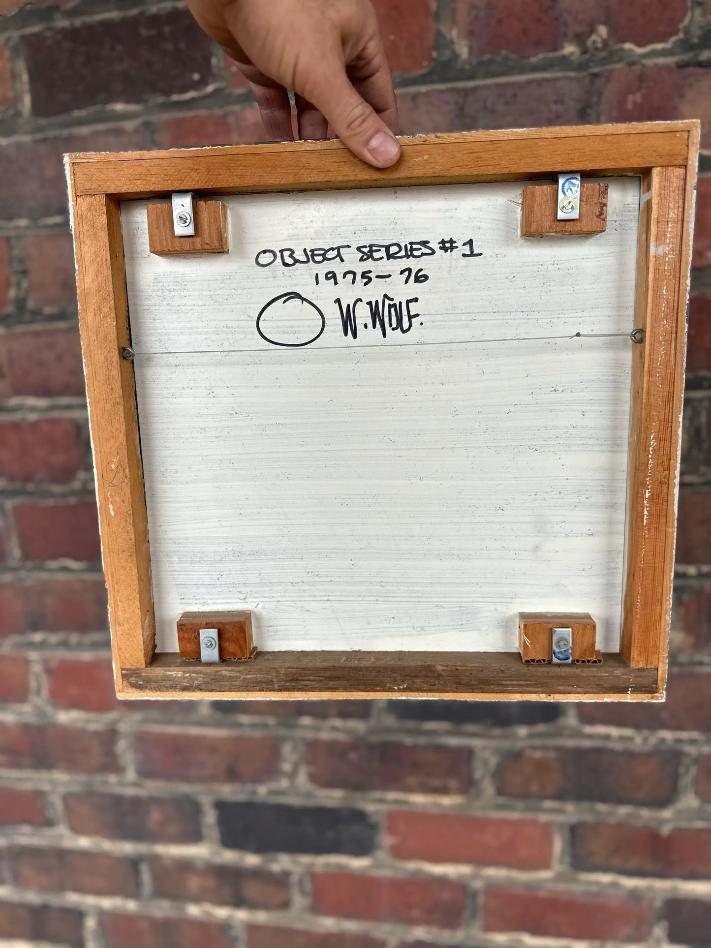 Object Series #1 1975-76 O W. Wolf Framed Painting on Board.