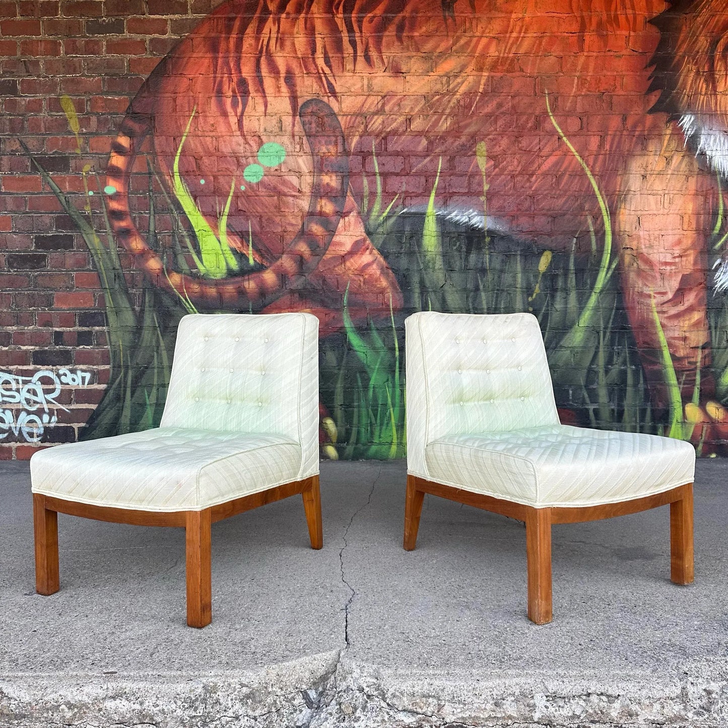 Pair of Dunbar-Style Slipper Side Chairs