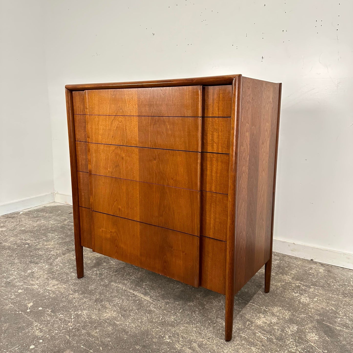 Tall Walnut Dresser by Barney Flagg for Drexel Parrallel