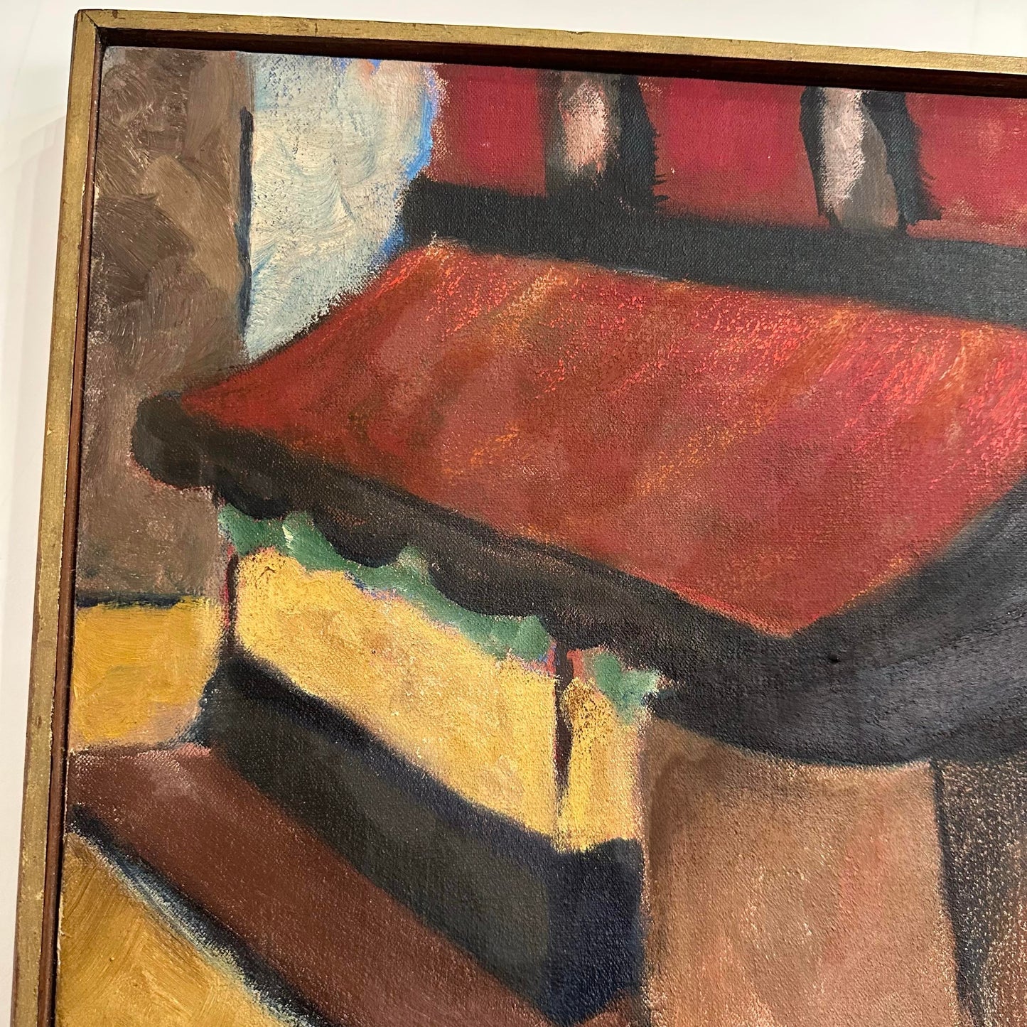 Street Scene Painting Marked Golder “Untitled”