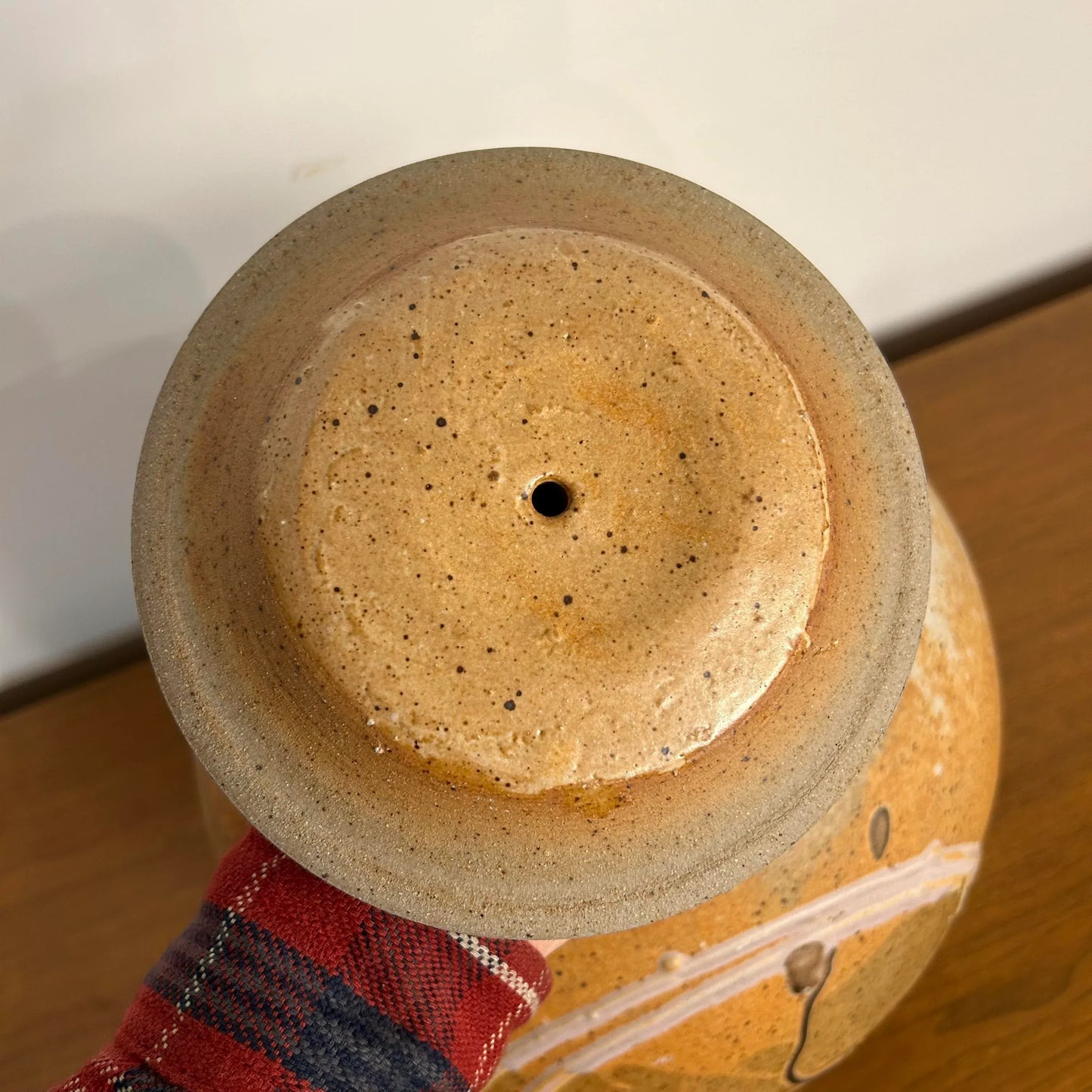 Large Lidded Ceramic Glazed Jar