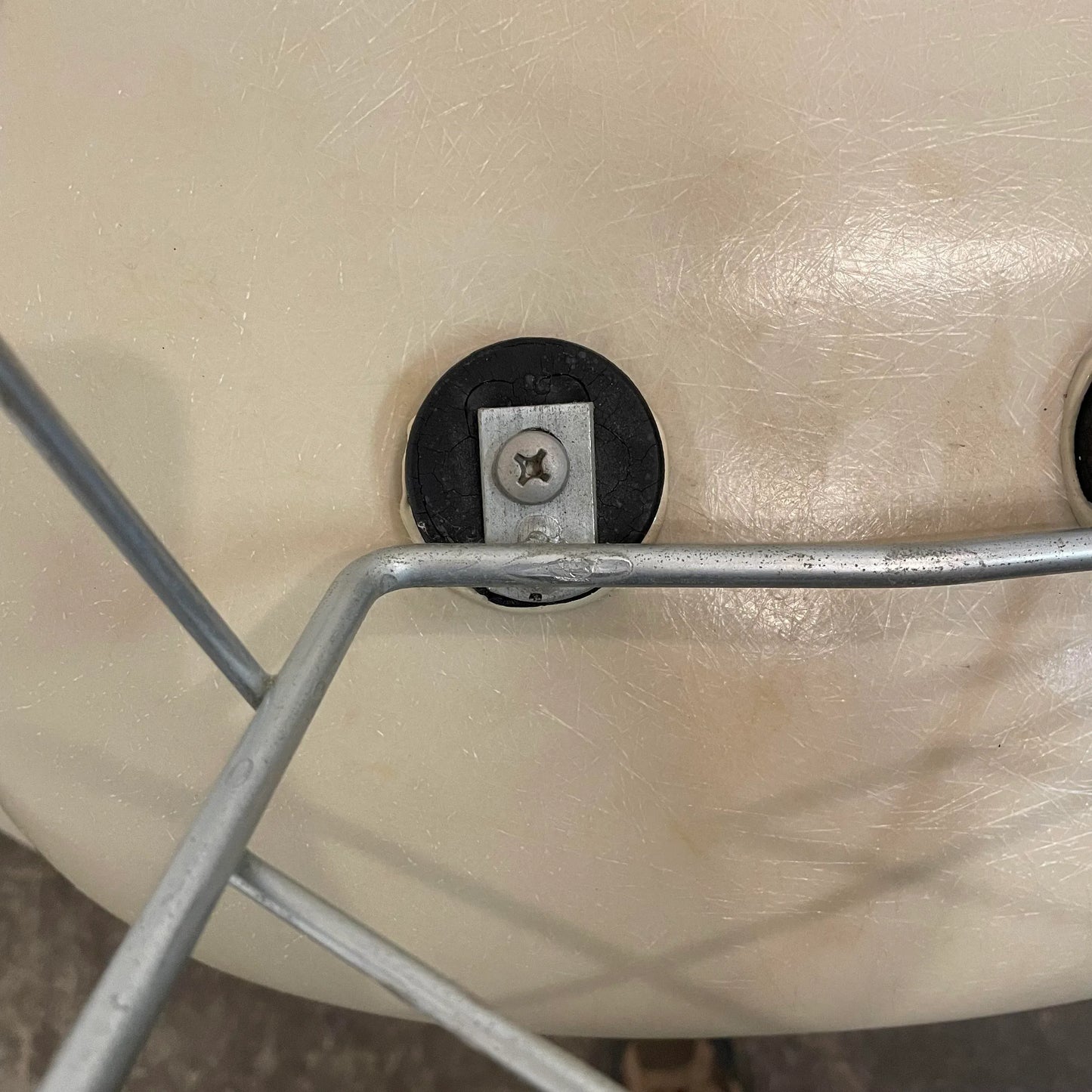 Charles and Ray Eames Arm Shell Rocking Chair for Herman Miller in White Fiberglass With Authentic Rocking Base